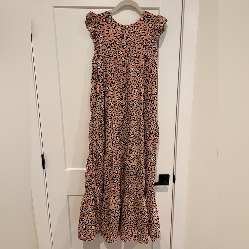 Never worn with tag! Animal print maxi dress